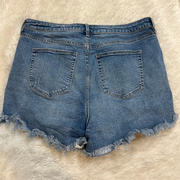 Free People CRVY Vintage High Rise Shorts In Lolita Blue 35 - Picture 4 of 5